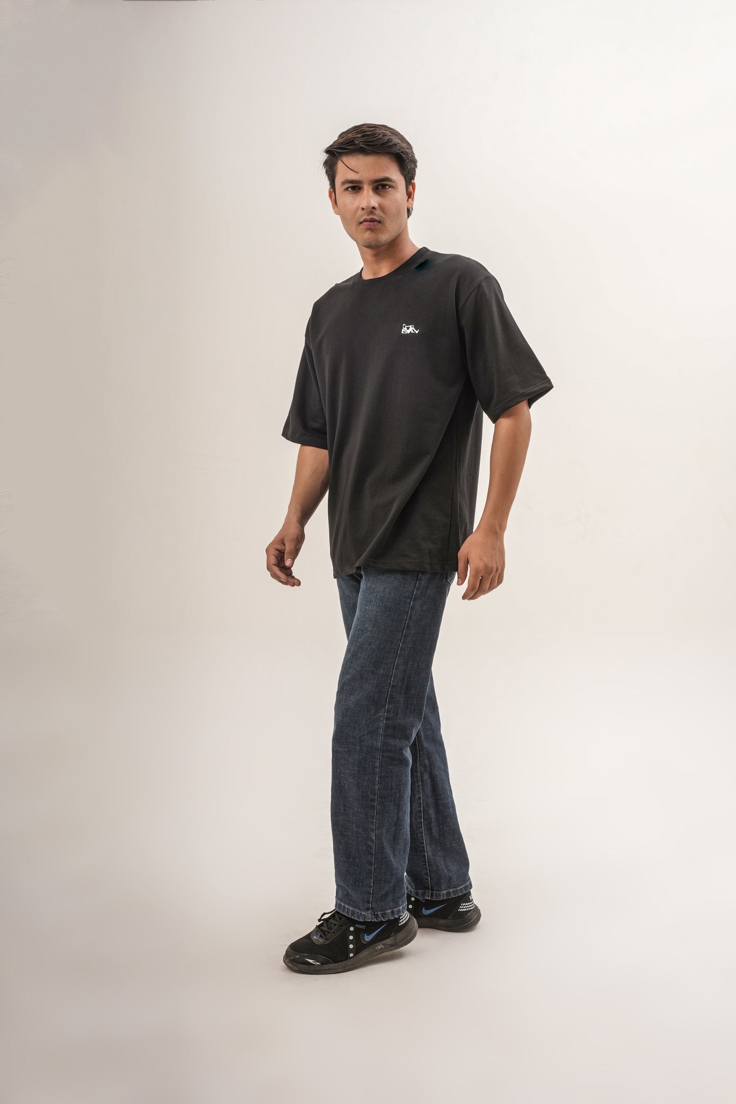 GRN Men’s Oversized T-Shirt French Terry Cotton Round Neck Half Sleeve