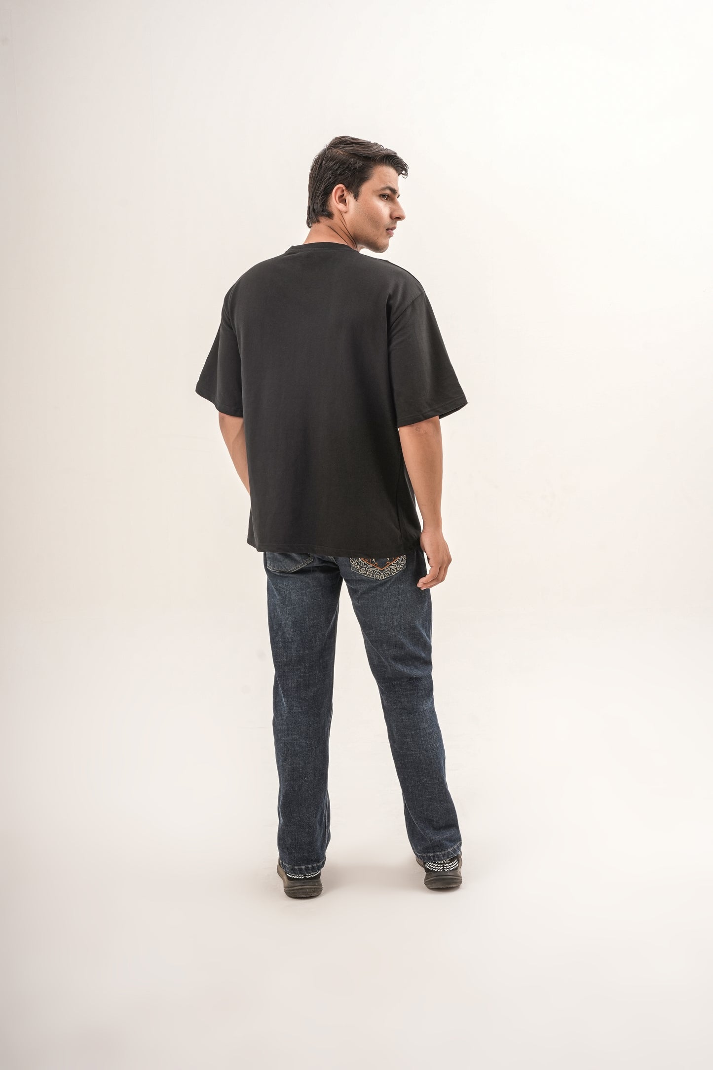 GRN Men’s Oversized T-Shirt French Terry Cotton Round Neck Half Sleeve