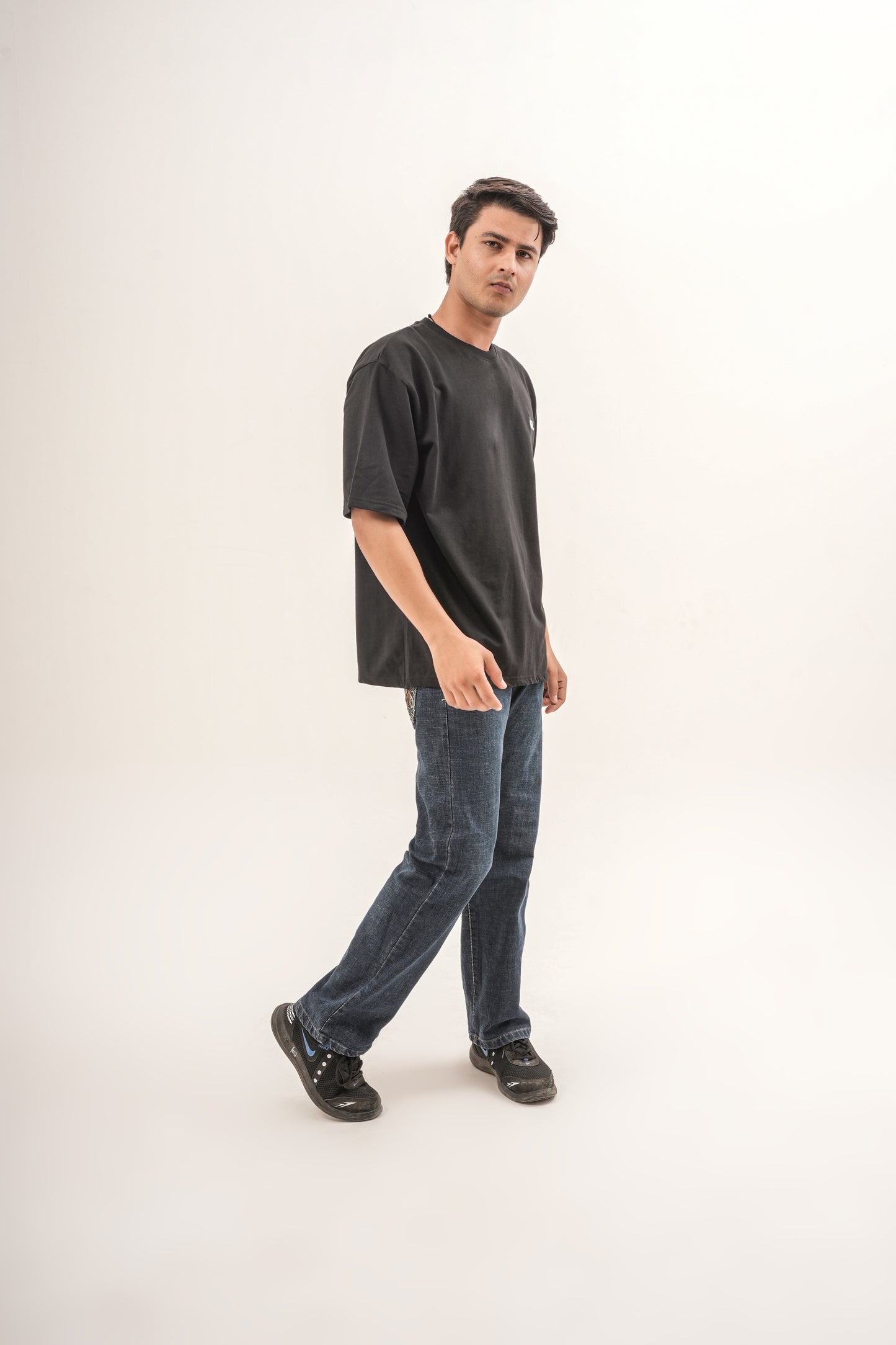 GRN Men’s Oversized T-Shirt French Terry Cotton Round Neck Half Sleeve
