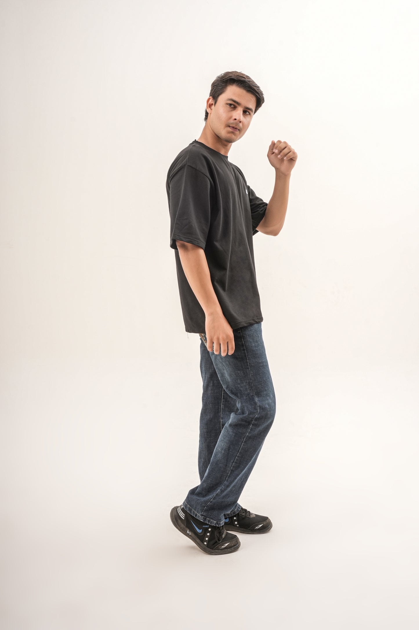 GRN Men’s Oversized T-Shirt French Terry Cotton Round Neck Half Sleeve