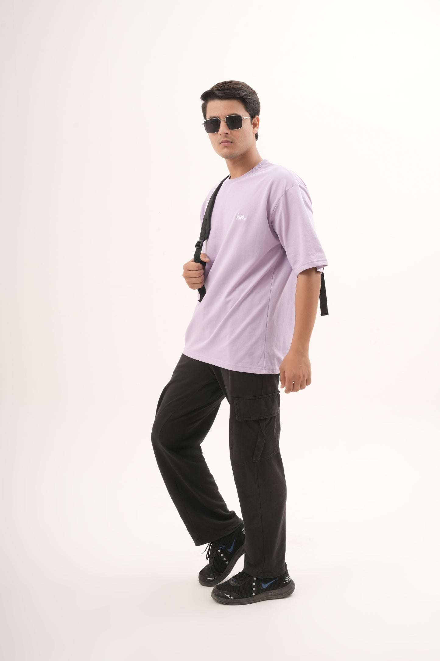 GRN Men’s Oversized T-Shirt French Terry Cotton Round Neck Half Sleeve