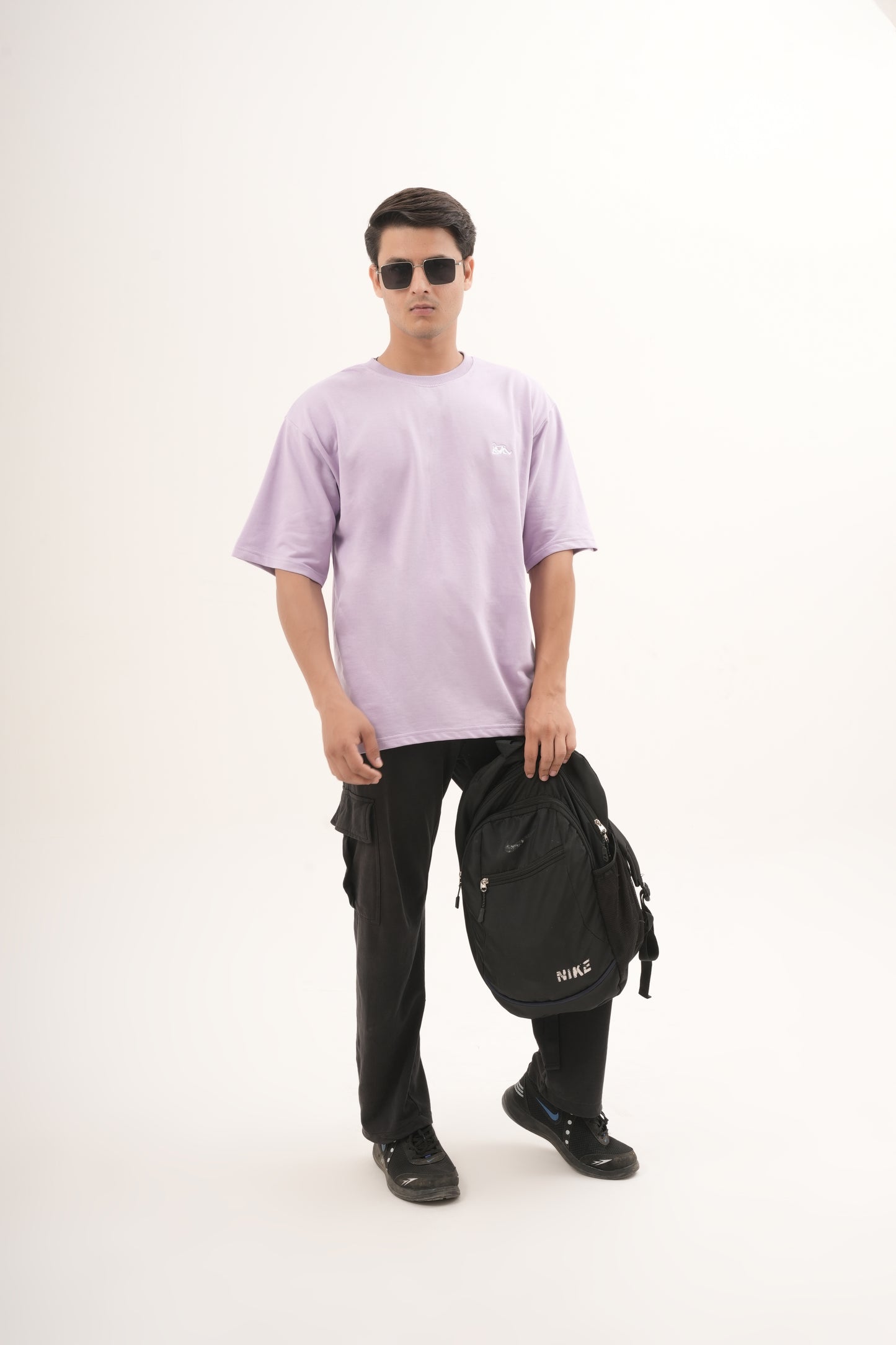 GRN Men’s Oversized T-Shirt French Terry Cotton Round Neck Half Sleeve