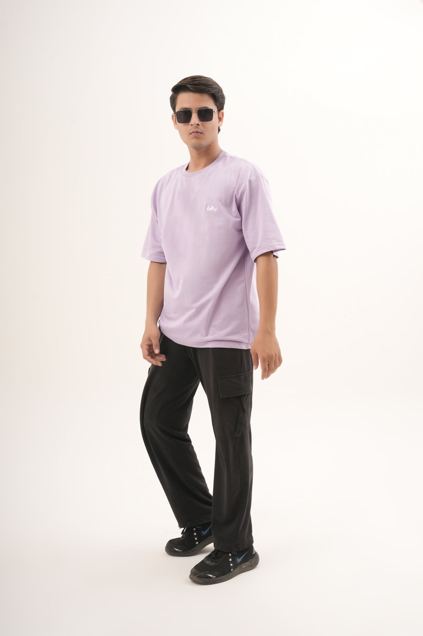GRN Men’s Oversized T-Shirt French Terry Cotton Round Neck Half Sleeve
