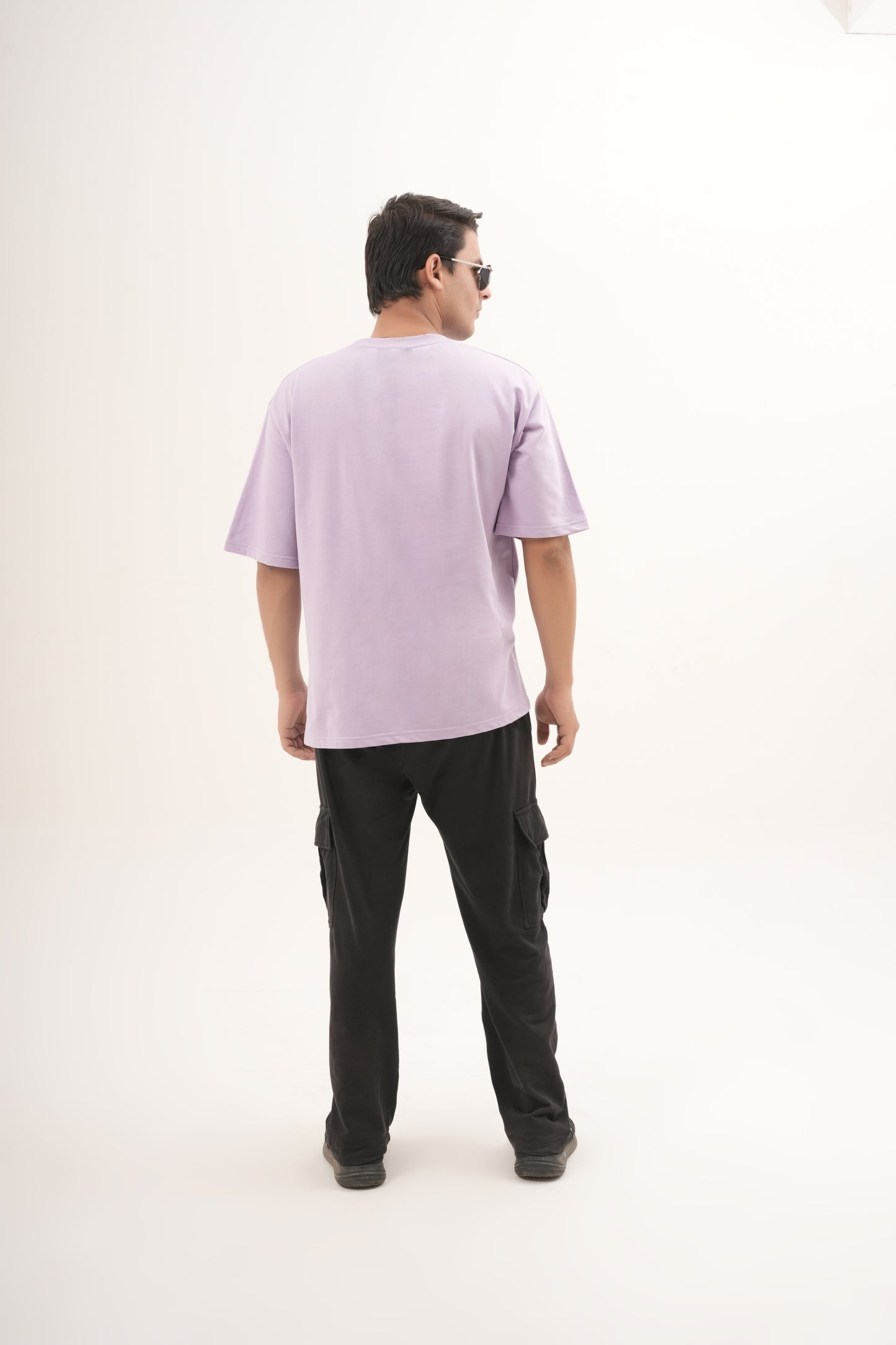 GRN Men’s Oversized T-Shirt French Terry Cotton Round Neck Half Sleeve