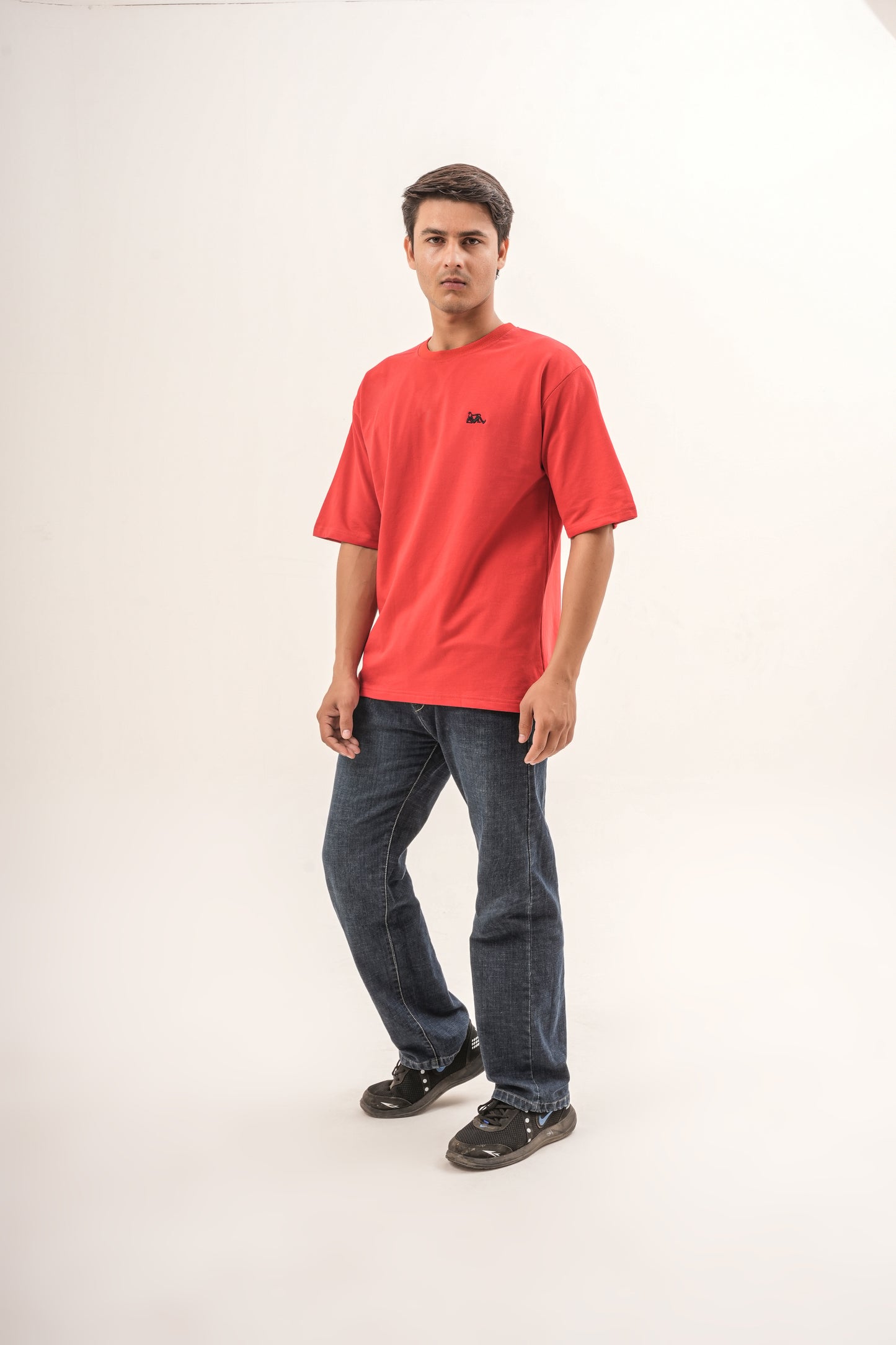 GRN Men’s Oversized T-Shirt French Terry Cotton Round Neck Half Sleeve