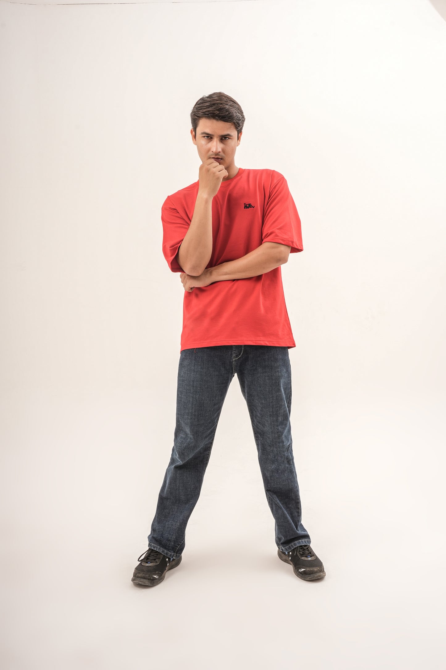 GRN Men’s Oversized T-Shirt French Terry Cotton Round Neck Half Sleeve