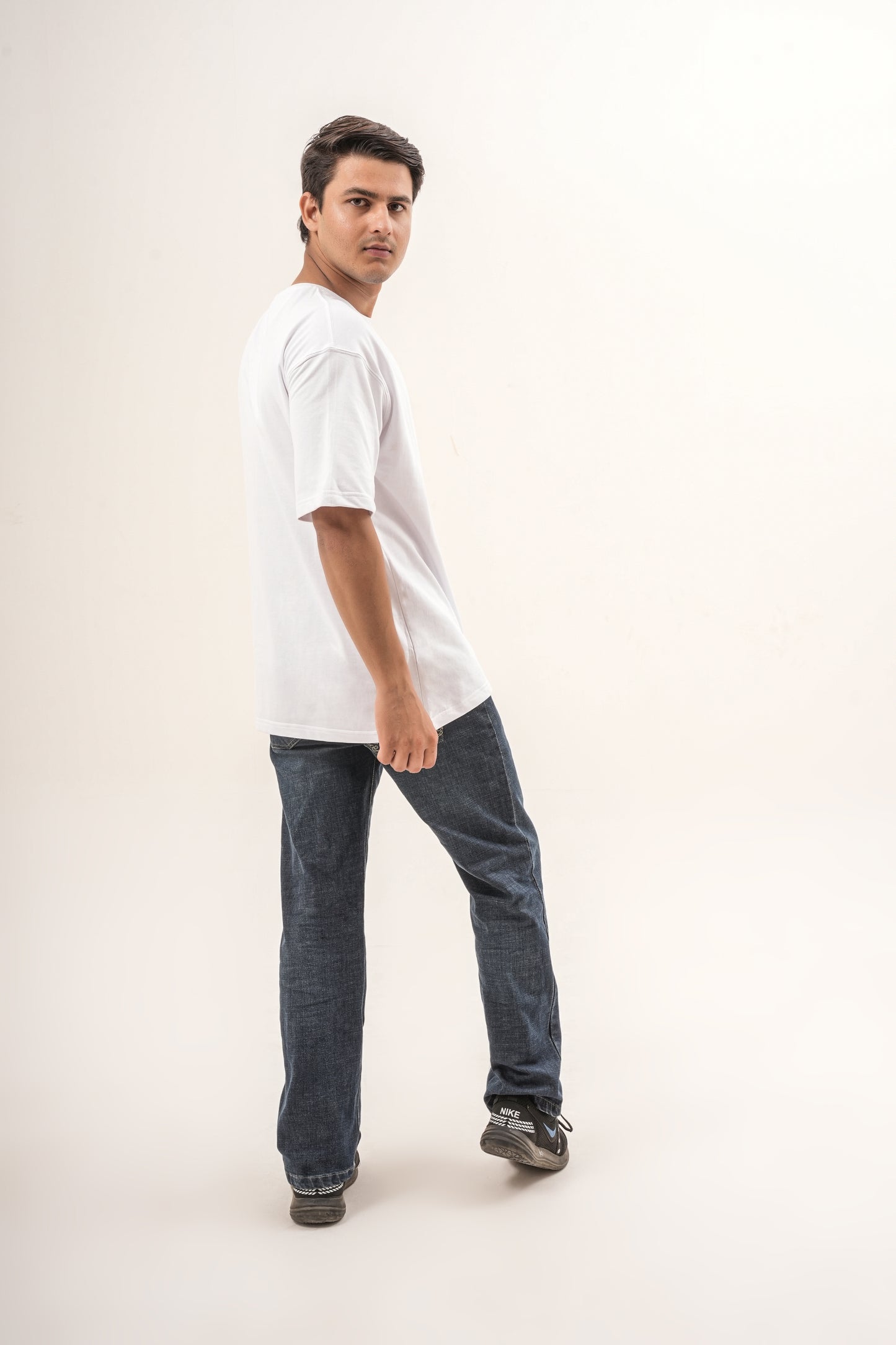 GRN Men’s Oversized T-Shirt French Terry Cotton Round Neck Half Sleeve