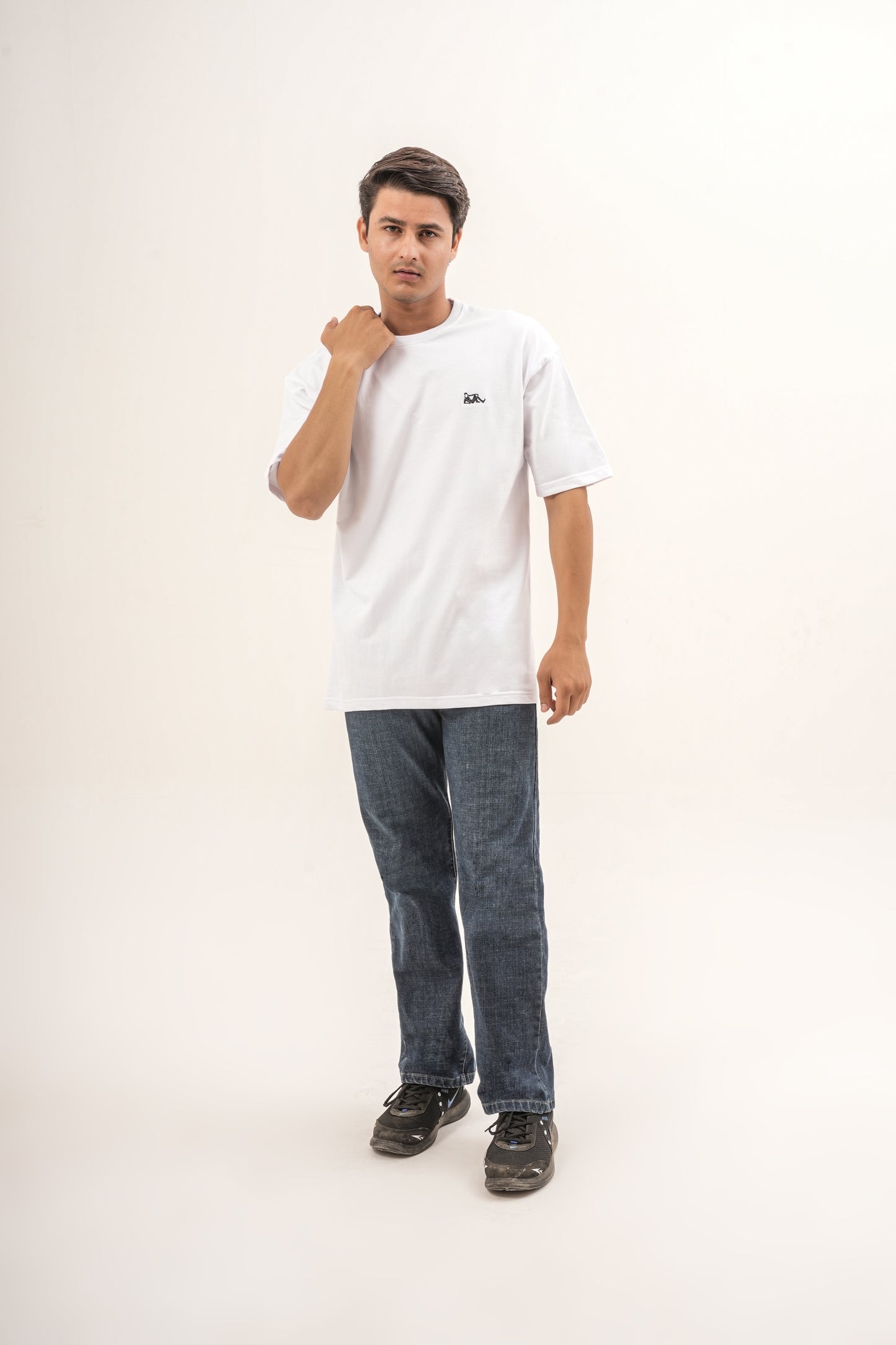 GRN Men’s Oversized T-Shirt French Terry Cotton Round Neck Half Sleeve