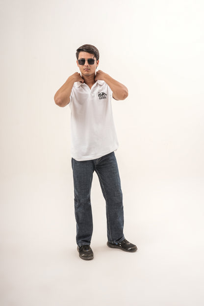 GRN Polycotton Polo T-Shirt – Half Sleeve, 220 GSM, Durable Regular Fit for Work Casual Wear