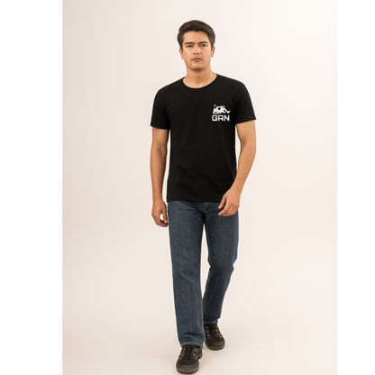 GRN Dot Knit Round Neck T-Shirt – Half Sleeve, 150 GSM, Lightweight Breathable Daily Wear