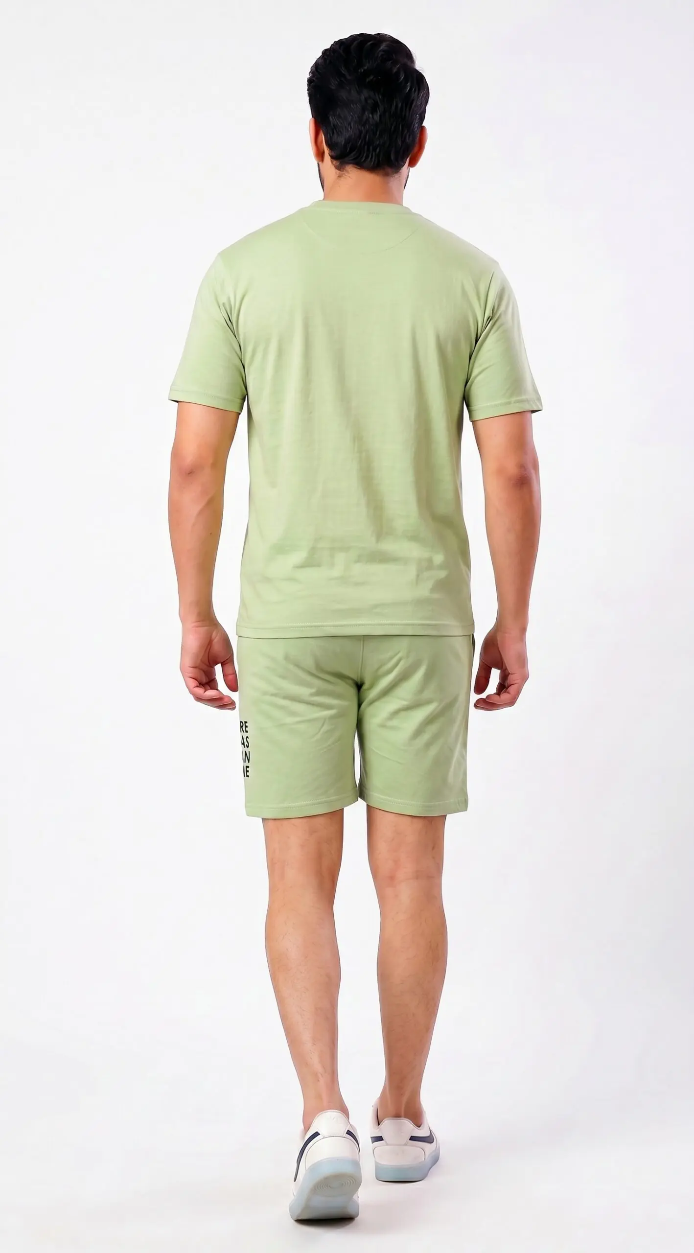 GRN Men's Pista Green Co-Ord Set | Hosiery Cotton T-Shirt & Shorts | Soft Breathable Summer Casual Wear - Image 5