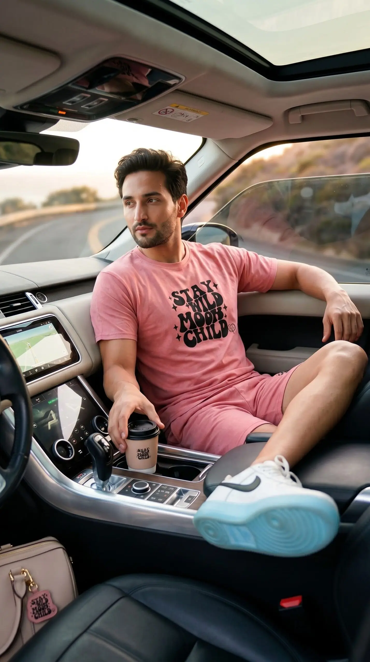 GRN Men's Peach Co-Ord Set | Hosiery Cotton T-Shirt & Shorts Set for Men | Casual Summer Wear - Image 6
