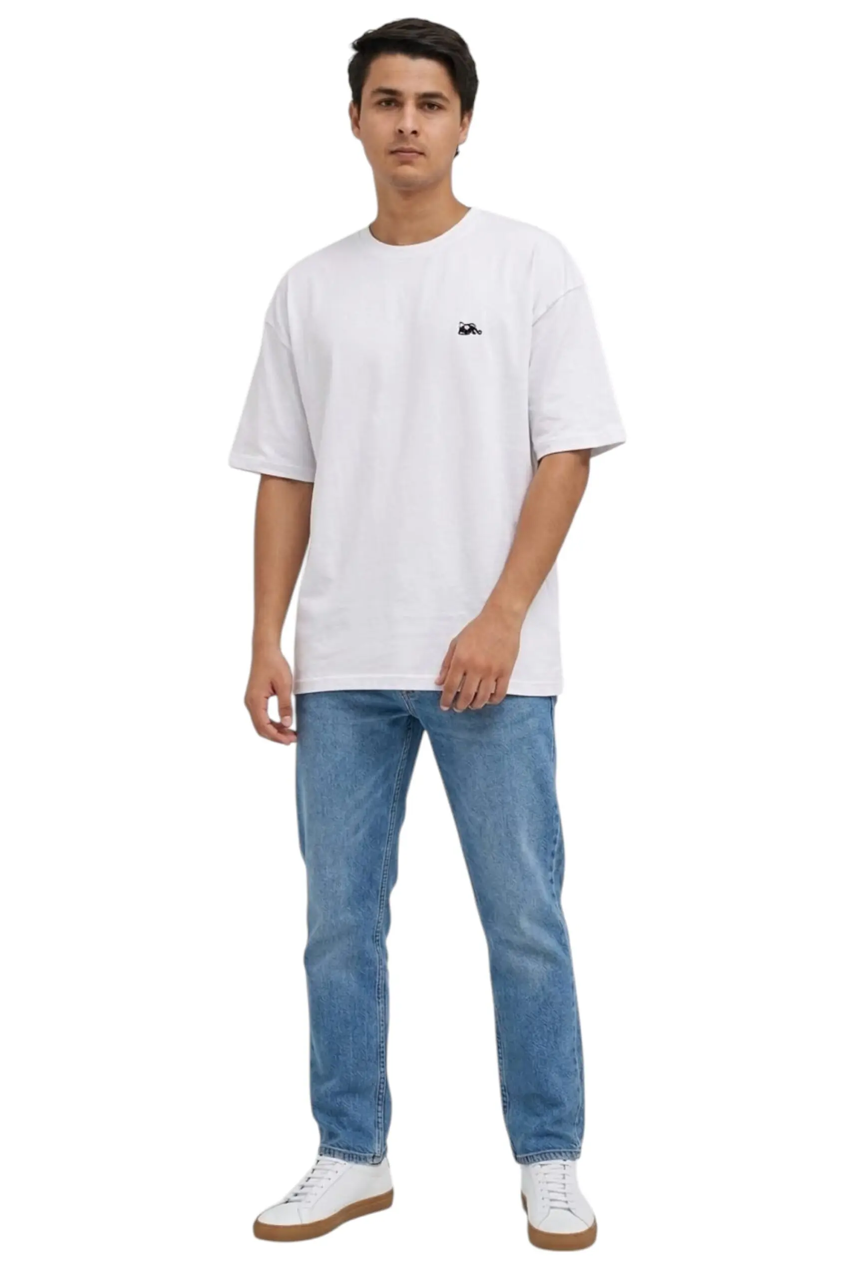 GRN White Oversized Drop Shoulder T-Shirt – Premium Heavyweight Style with a Clean Edge - Image 3