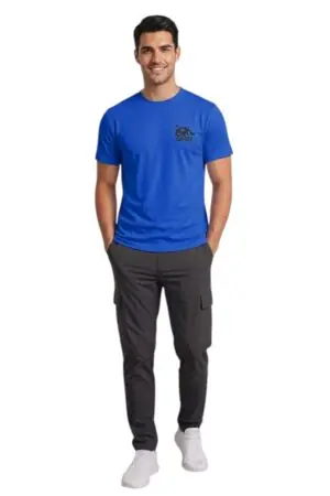 GRN Blue Round Neck T-Shirt – Classic Style with Lasting Comfort