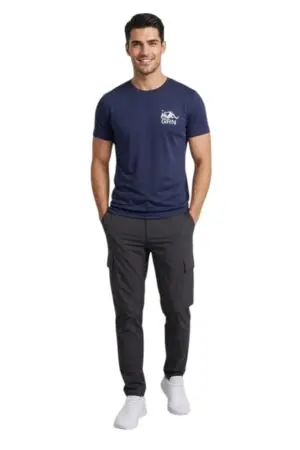 GRN Navy Blue Round Neck T-Shirt – Premium Look, Everyday Durability