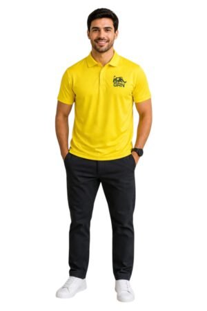 GRN Yellow Polo T-Shirt – Vibrant Style with Performance Comfort