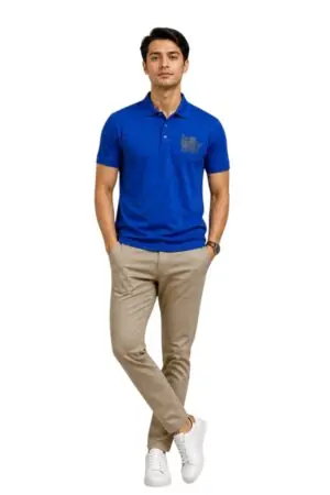 GRN Blue Polo T-Shirt – Premium Heavyweight Style & Lasting Comfort