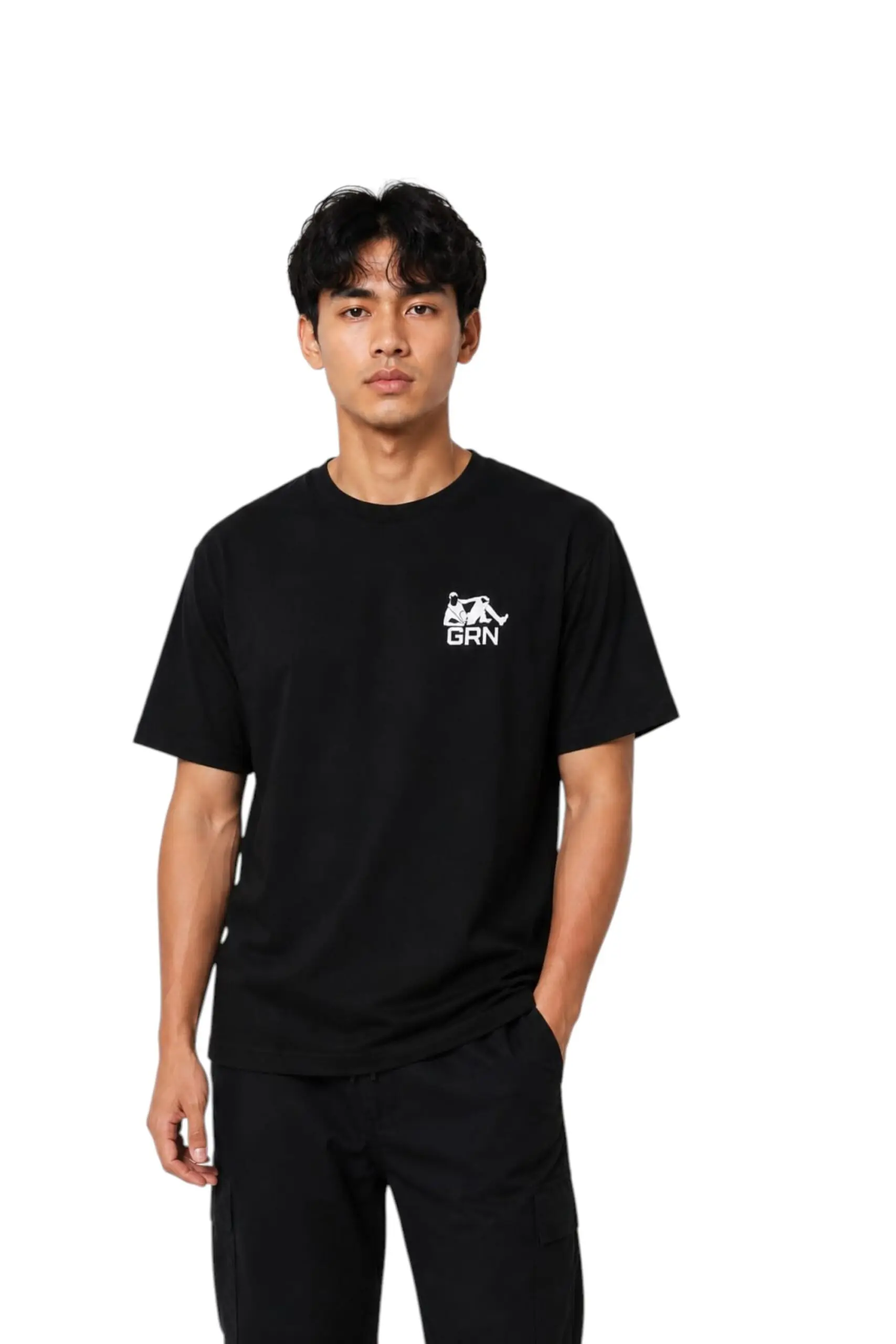 GRN Black Oversized Drop Shoulder T-Shirt – Premium Comfort with Street Style - Image 5