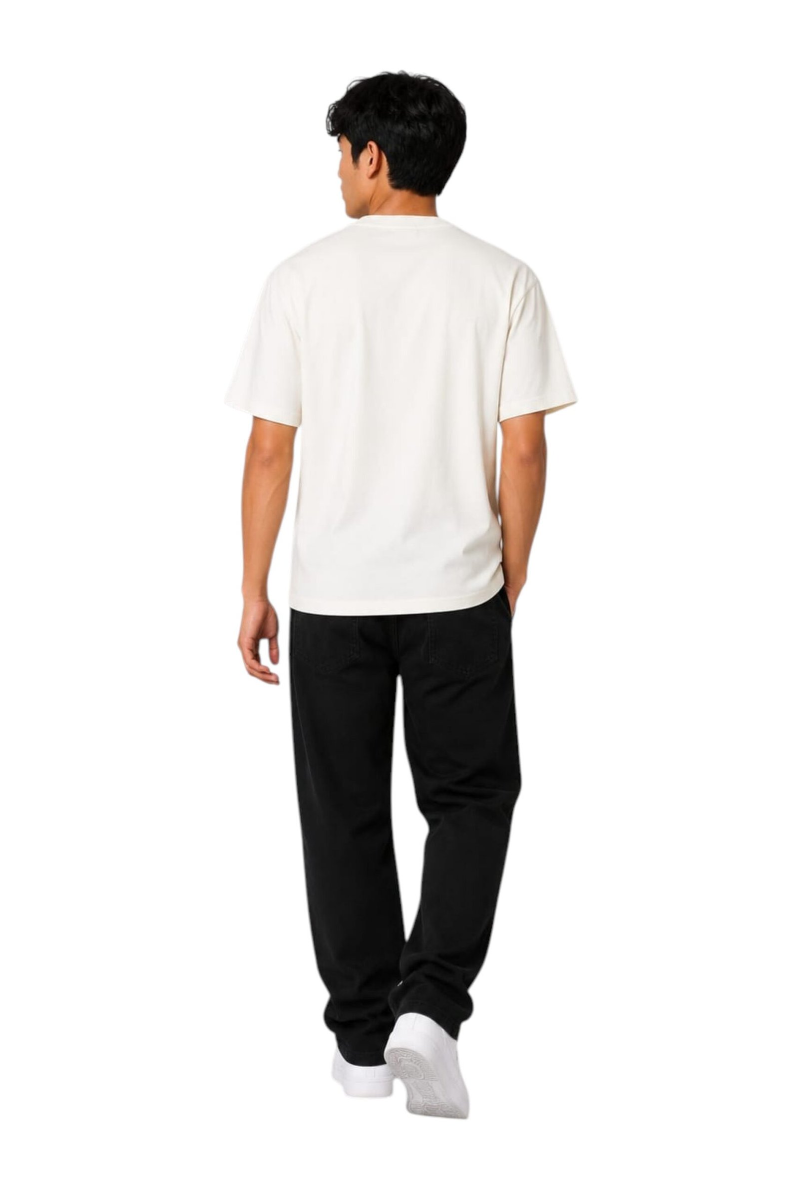 GRN Cream Oversized Drop Shoulder T-Shirt – Minimal Style with Premium Comfort - Image 5