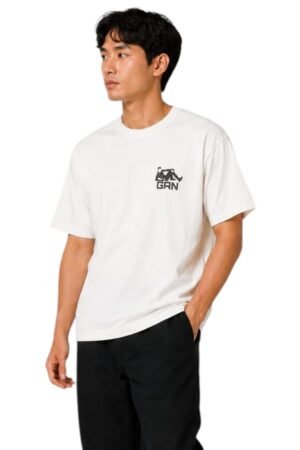 GRN Cream Oversized Drop Shoulder T-Shirt – Minimal Style with Premium Comfort