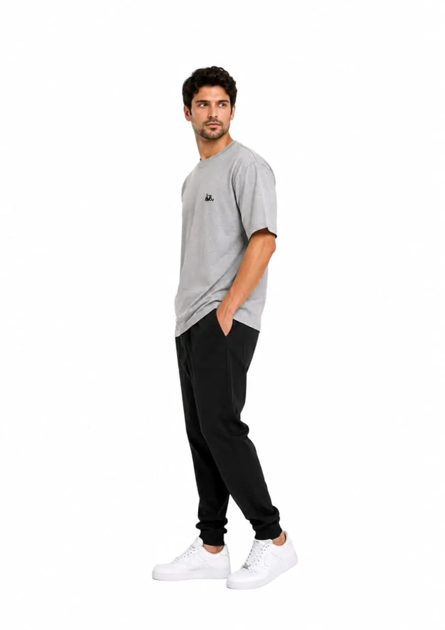 GRN Cement Grey Oversized Drop Shoulder T-Shirt – Premium Streetwear with a Modern Edge - Image 8