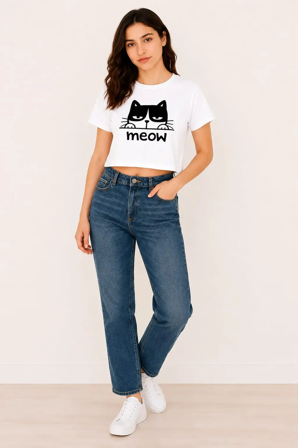 GRN White Crop Top – Chic Style with Everyday Comfort - Image 2