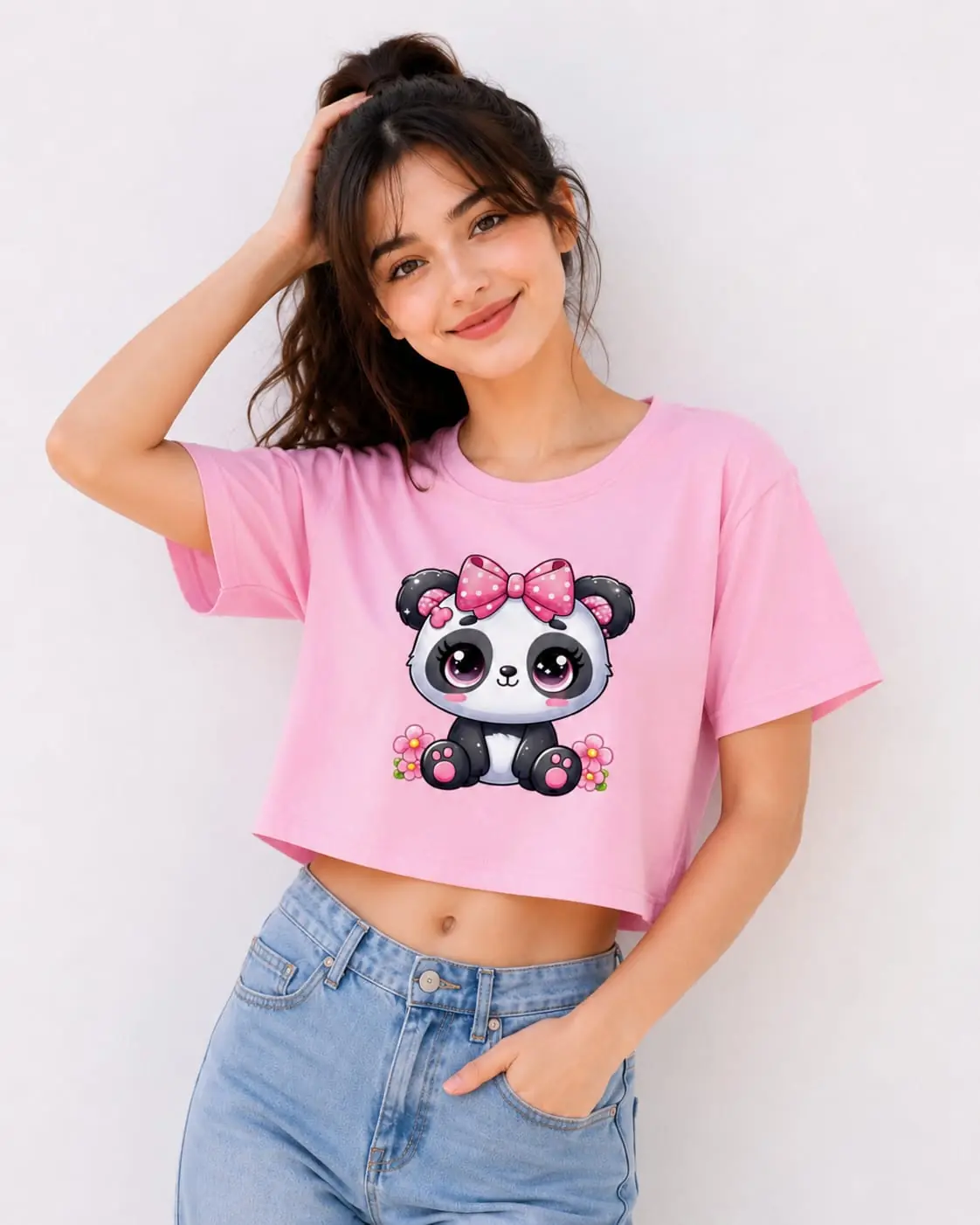 GRN Pink Crop Top – Playful Style with Everyday Comfort - Image 2