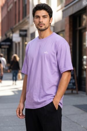 GRN Lavander Oversized Drop Shoulder T-Shirt – Premium Heavyweight Style with a Modern Touch