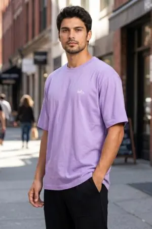 GRN Lavander Oversized Drop Shoulder T-Shirt – Premium Heavyweight Style with a Modern Touch