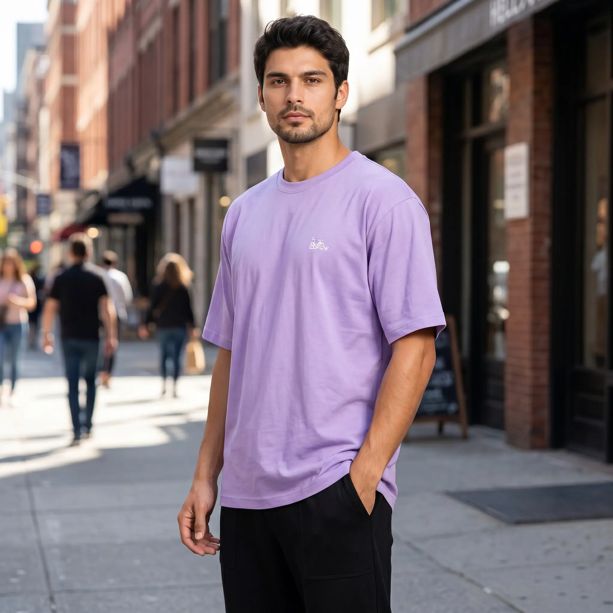 GRN Lavander Oversized Drop Shoulder T-Shirt – Premium Heavyweight Style with a Modern Touch