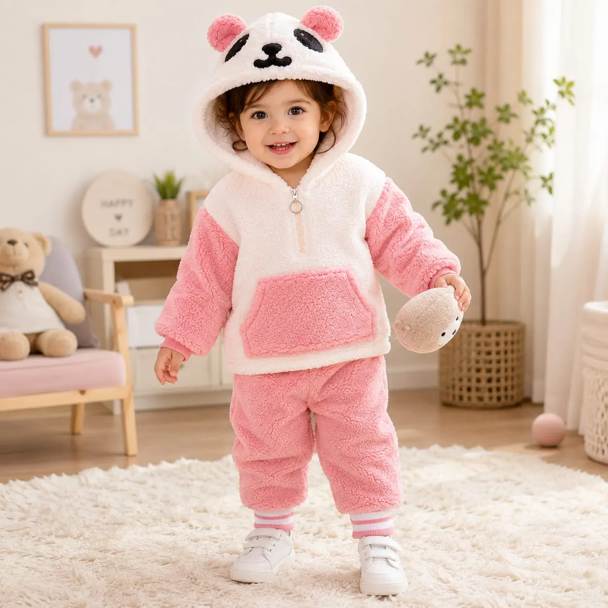 grn-unisex-baby-panda-teddy-fleece-winter-hoodie-set-for-kids-warm-co-ord